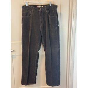 Levi's Men's 569 Loose Straight Gray Corduroy Pants Size 34/30